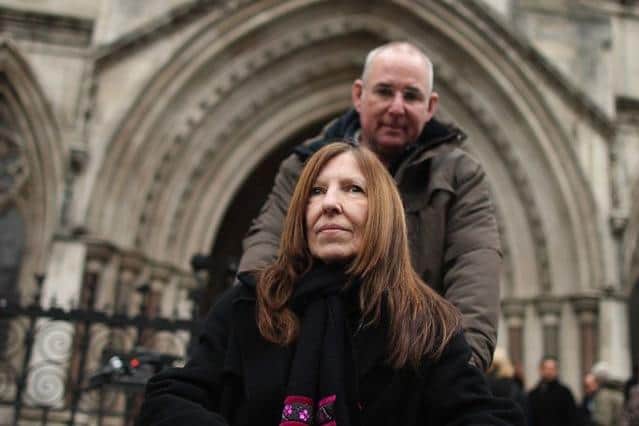 Anne Williams outside court in 2012, following the quashing of an ‘accidental death’ verdict in the Hillsborough case.