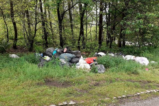 Rubbish dumped at Crowden in the Peak District (pic: Peak District National Park)