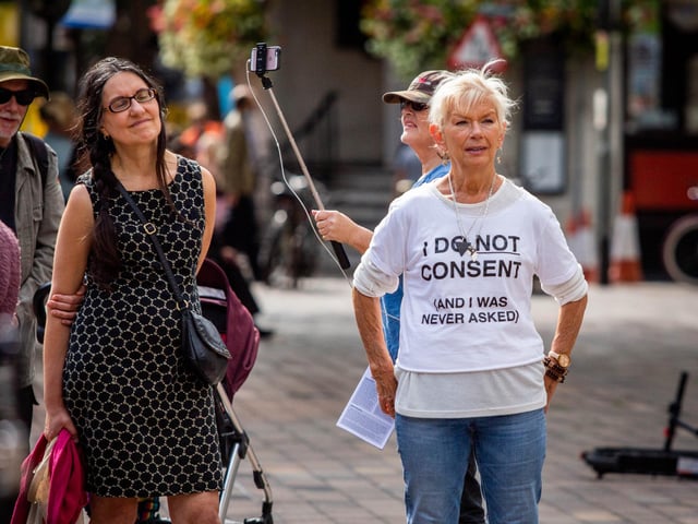 Protesters take part in the Portsmouth for Freedom event at Portsmouth Guildhall on Saturday. Picture: Habibur Rahman