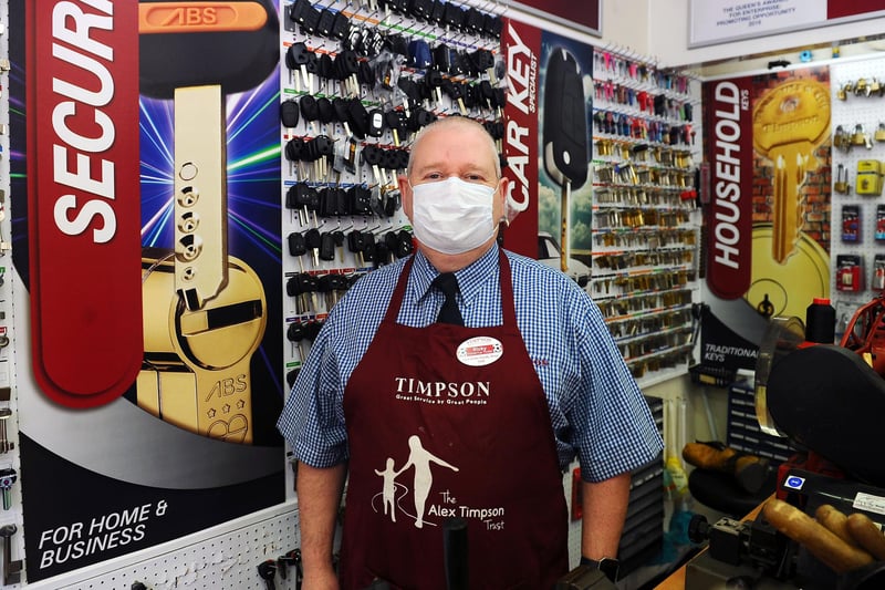 Timpson's manager Ricky Bryans is now able to cut keys for customers again
