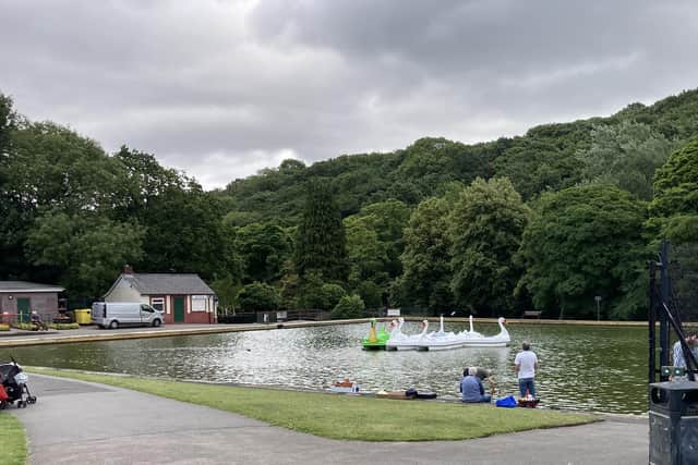 The boating lake at Millhouses. Sheffield councillor Barbara Masters has raised concern about missing children’s rides in Millhouses Park that disappeared a year ago.