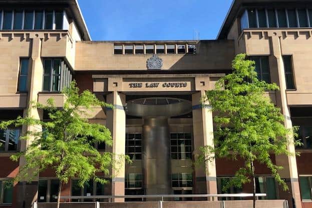 Sheffield Crown Court, pictured, has heard how a Doncaster mother has been accused of murdering her two-year-old son together with her partner.