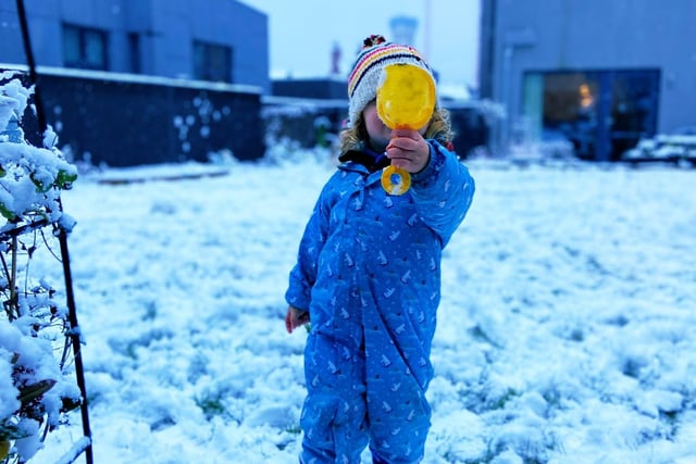 This great snap was taken by Twitter user Dr Meredith ‘Land Back’ Warren who described enjoying the 'perfect' Sunday morning in the snow in Kelham Island, Sheffield, which involved pre-breakfast 'snow cavorting', Christmas cookies and watching The Muppet Christmas Carol. Photo: @DrMJCWarren via Twitter
