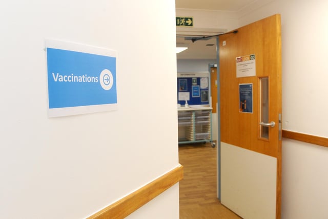 Here is what it looks like inside the vaccination centre. Picture: Sarah Standing (310121-1774)