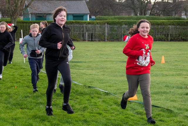 Pupils and staff at St Wilfrid’s Catholic Primary School, in Blyth, took part in a "Santa Run".