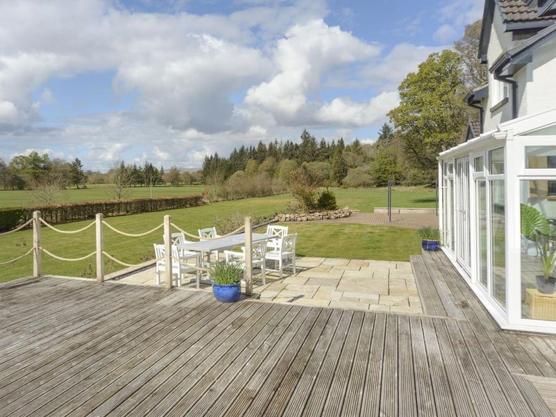 Decking and patio area.