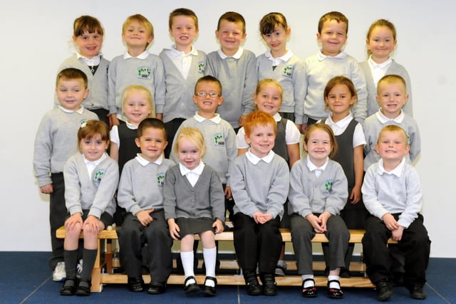 All smiles in Miss Bates' Forest View Primary School reception class in 2013.