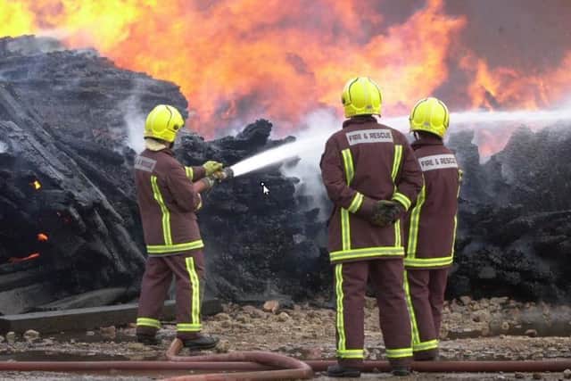 A string of arson attacks left parts of Sheffield ablaze last night in a busy night for firecrews. File picture shows Sheffield firefighters in action