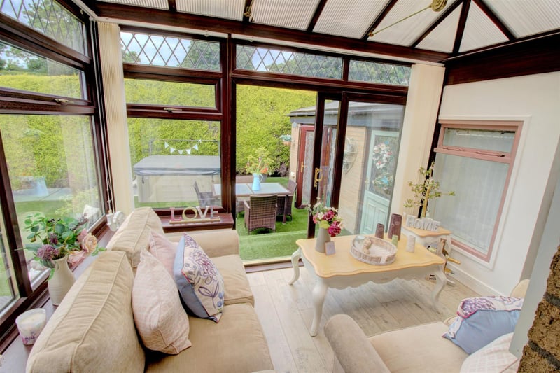 A lovely conservatory is a perfect place to sit and enjoy the views over the rear garden and also allows those views to be enjoyed from further inside the house.