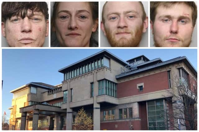 The defendants pictured here have all been jailed following cases heard at Sheffield Crown Court over the last week