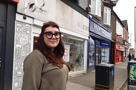 Popular toy and book shop Small Stuff has closed its shop after five years, blaming imminent energy bills rise. The business will now trade online. PIctured in front of the shop on its last day is owner Helen Stirling-Baker