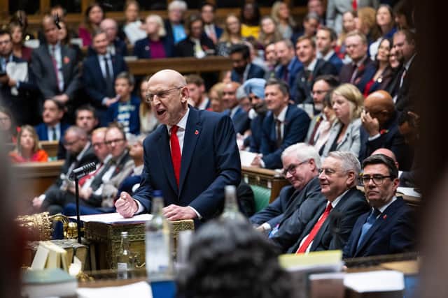 Chancellor of the Exchequer John Healey delivering his budget on Wednesday