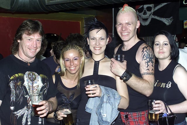 Out on a birthday bash in 2004 were Jayne, a proud 31, second from left and her mates.