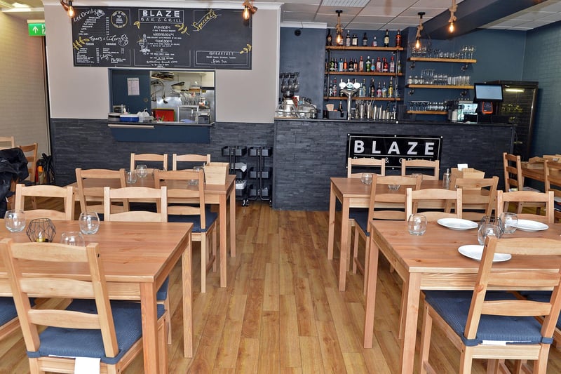 Blaze Bar & Grill has capacity for 48 customers at any one time.