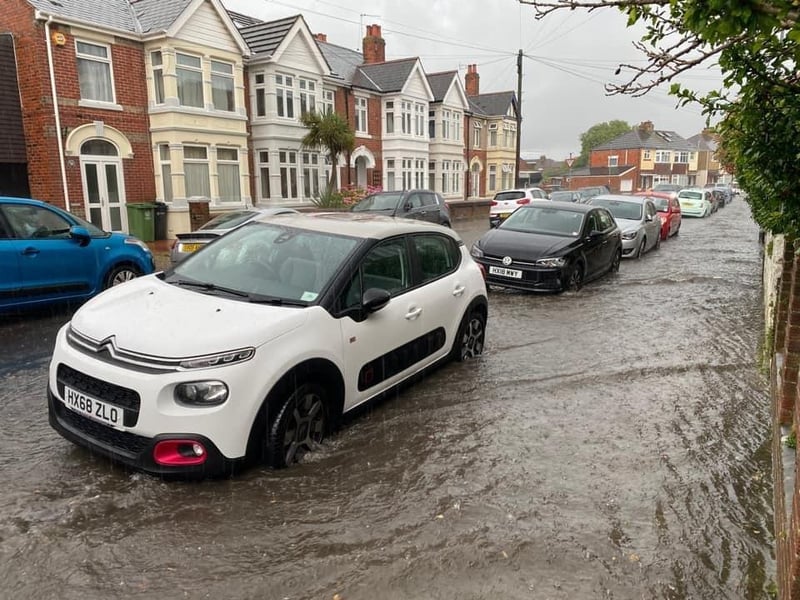 Residents of Salisbury Road in Cosham are calling for urgent action after flooding has hit their street. Picture: Lucy Heard