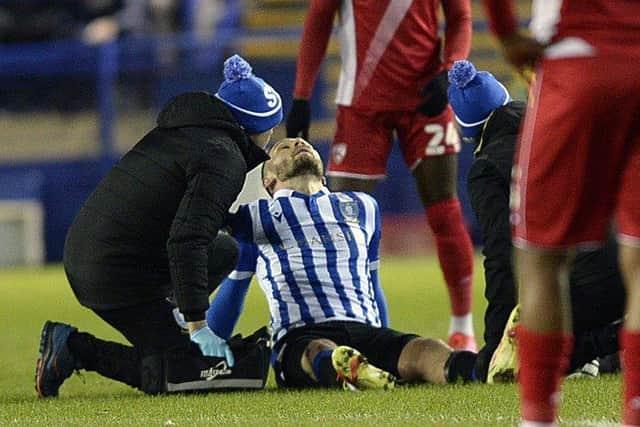 Injury curse strikes as Sheffield Wednesday's new signing Harlee Dean goes off injured.