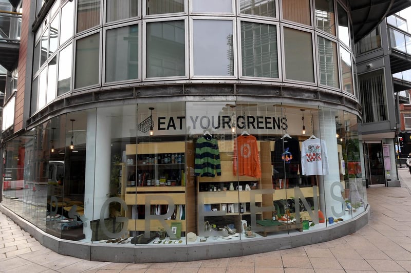 Eat Your Greens, on New York Street, has a rating of 4.8 stars from 351 Google reviews. A customer at Eat Your Greens said: "It’s the best vegetarian/ vegan restaurant I’ve found in the UK! Enjoyed everything I had - carrot & kohlrabi, mushrooms, cherry pie and wine. Amazing service as well!"