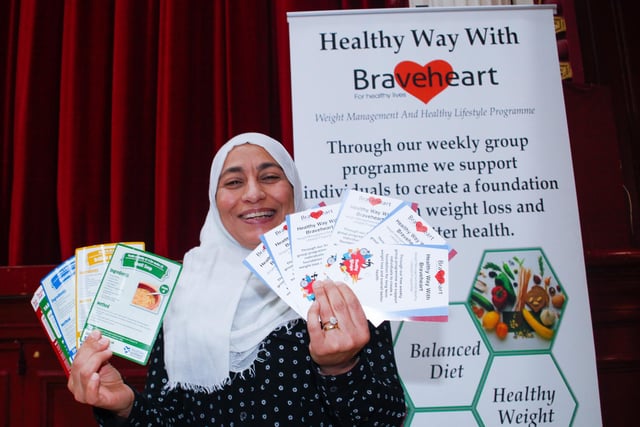 Munira, of Braveheart, attended the fun day with fridge recipe cards promoting a healthier lifestyle.