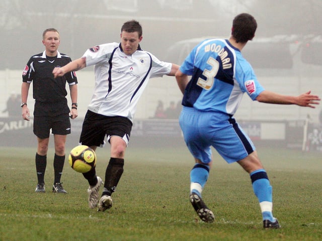 Ross Gardner prepares to get a shot in.