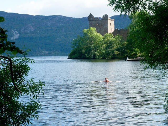 For another sensational backdrop, try a dip in Loch Ness in the shadows of Urquhart Castle, where a stretch of secluded shoreline can be accessed through fields on the road between the castle car park and Drumnadrochit.