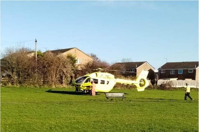 A woman was airlifted to hospital after a house fire in Sheffield (Photo: Leayanni Holman)