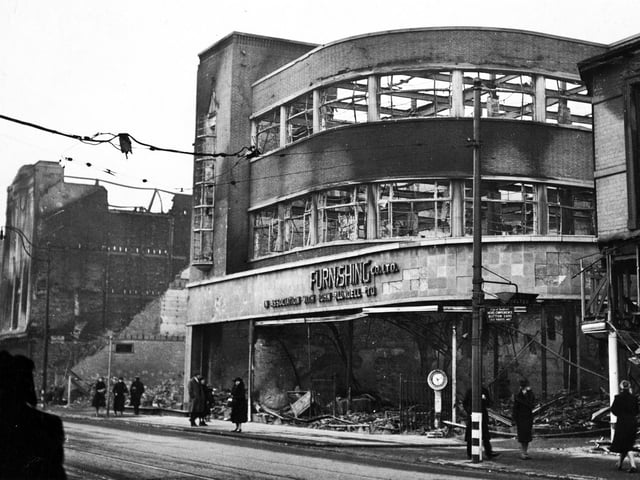 Sheffield Blitz - Sheffield Furnishing Co Ltd - Bomb Damage near Button Lane