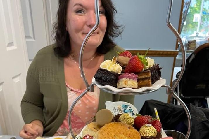 Cathy Chrystal posts this photo of afternoon tea at Forget Me Not coffee shop, Matlock Bath.