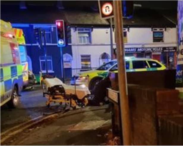 Police and paramedics attended at the scene in Balby Road.