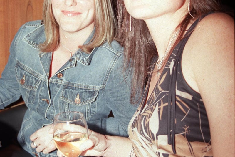 Naomi Barton (left) and Claire Barber at Matrix in February 2002