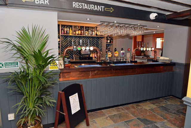 Customers can choose the bar or restaurant area