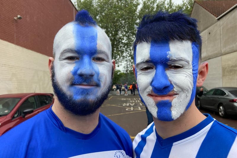These two fans were showing their colours ahead of the big game. Great support!
