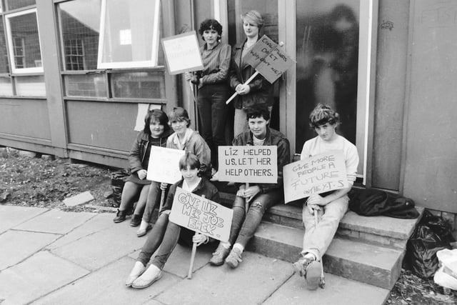 Y.T.S. protest in Hawick, May 1984.
