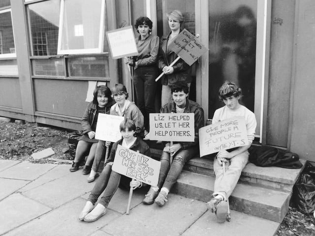 Y.T.S. protest in Hawick, May 1984.