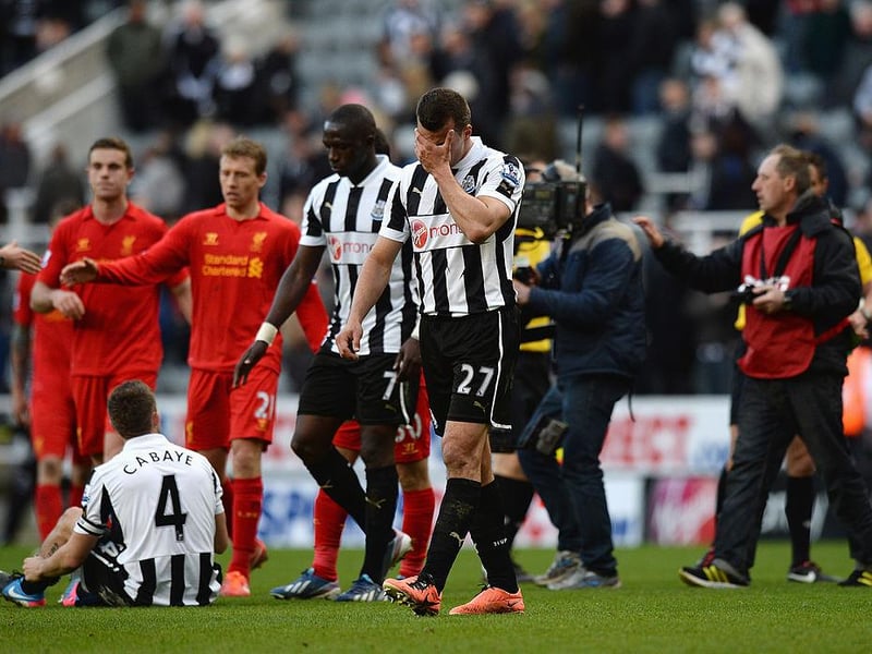 Unfortunately for Pardew, Newcastle United suffered their heaviest ever Premier League defeat whilst he was in charge as they succumbed to a 6-0 defeat to Liverpool at St James’s Park. (Photo by Gareth Copley/Getty Images)