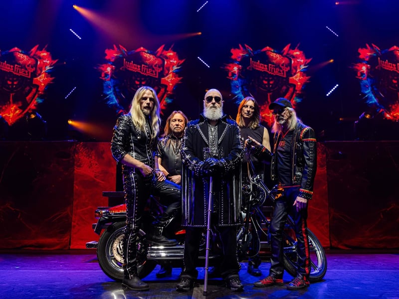 Witness the sheer power of heavy metal legends Judas Priest, as they deliver an unforgettable live spectacle.