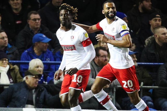 A striker Pompey looked at in the summer but turned down because of wage demands. Ladapo’s been key in Rotherham’s promotion push, notching 17 times in 39 games .