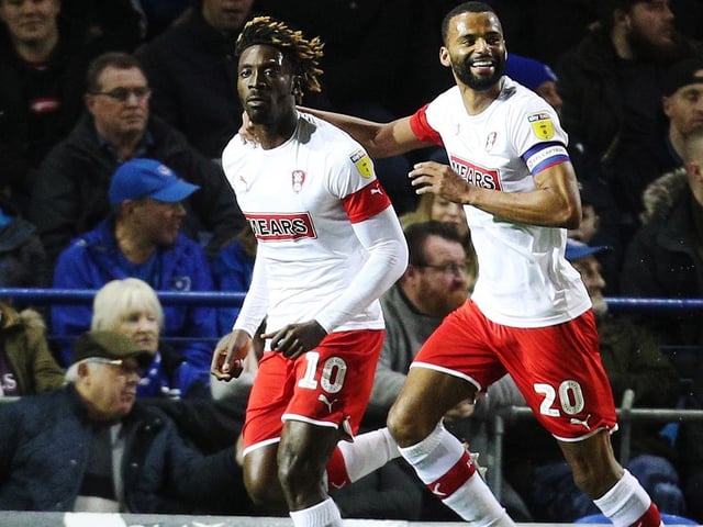 A striker Pompey looked at in the summer but turned down because of wage demands. Ladapo’s been key in Rotherham’s promotion push, notching 17 times in 39 games .