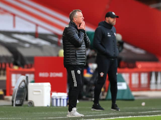 Chris Wilder, manager of Sheffield United (L) and Ralph Hasenhuttl, his counyerpart from Southampton: Mike Egerton - Pool/Getty Images