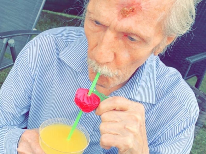 A resident enjoying a cocktail.