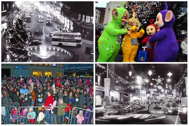 Christmas scenes in Sheffield from over the years