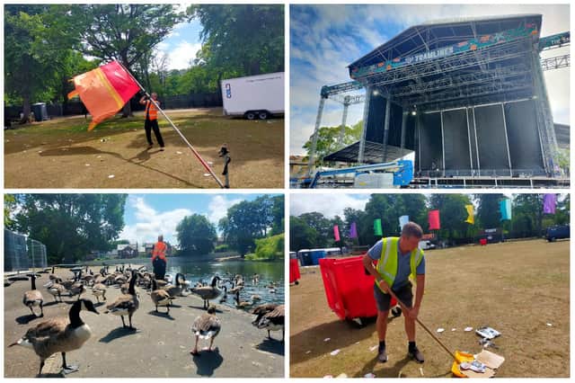 The clean-up operation following Tramlines 2022