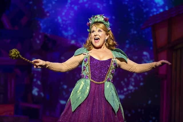 Wendi Peters as Fairy Sugarsna in Jack and the Beanstalk. Picture: Pamela Raith