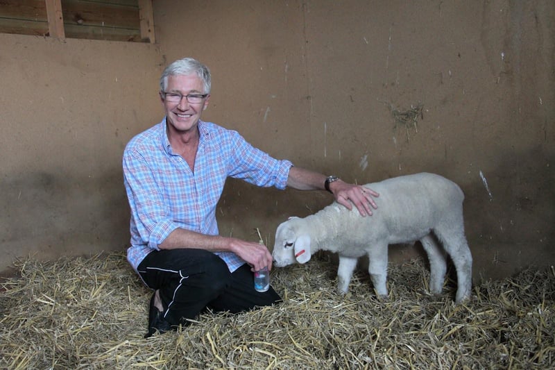 Winston the lamb was rescued from a wheelie bin by the RSPCA before being adopted by Paul O’Grady.