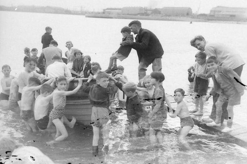 In the 1950s, some rowing boatsowners would take people round the bay. Photo: Hartlepool Museum Service.