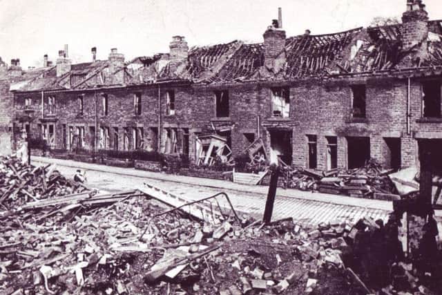 Hillsborough's Hawksley Avenue in the aftermath of Sheffield Blitz