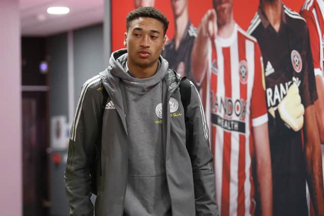 Daniel Jebbison is back at Bramall Lane after being recalled by Sheffield United: Simon Bellis / Sportimage