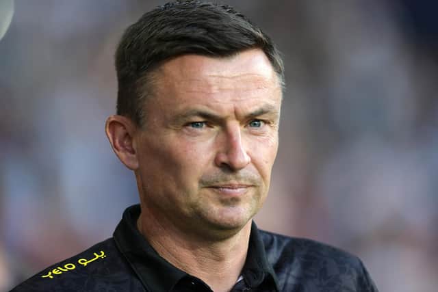 Paul Heckingbottom, the Sheffield United manager looks on (David Rogers/Getty Images)