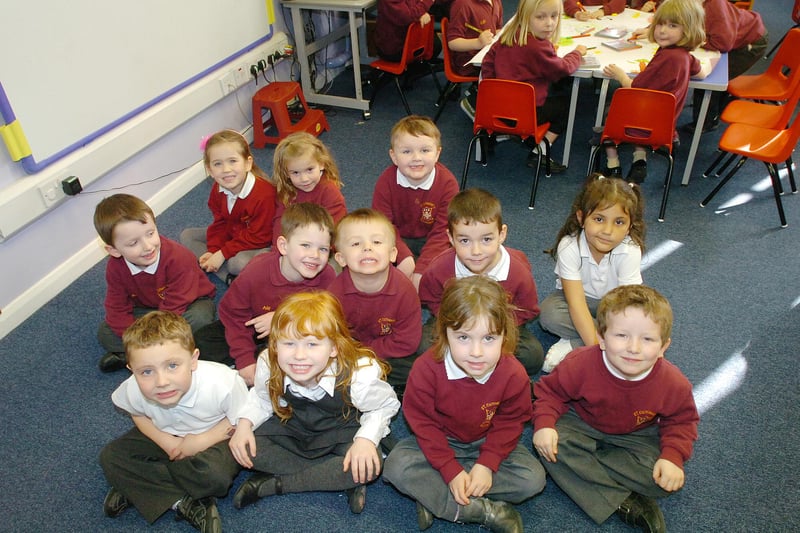 A big day for these new starters at St Cuthbert's RC Primary School. Recognise anyone?