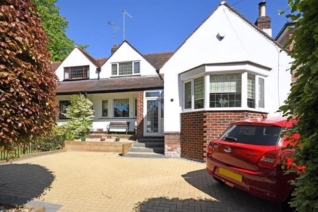 This three-bedroom bungalow has a guide price of £340,000. The sale is being handled by Haus. (https://www.zoopla.co.uk/for-sale/details/54949648)