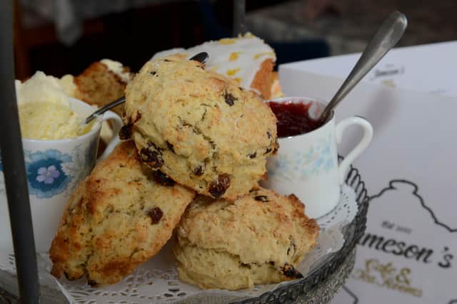 Scones with jam and clotted cream at Jameson's. Picture: Dean Atkins.